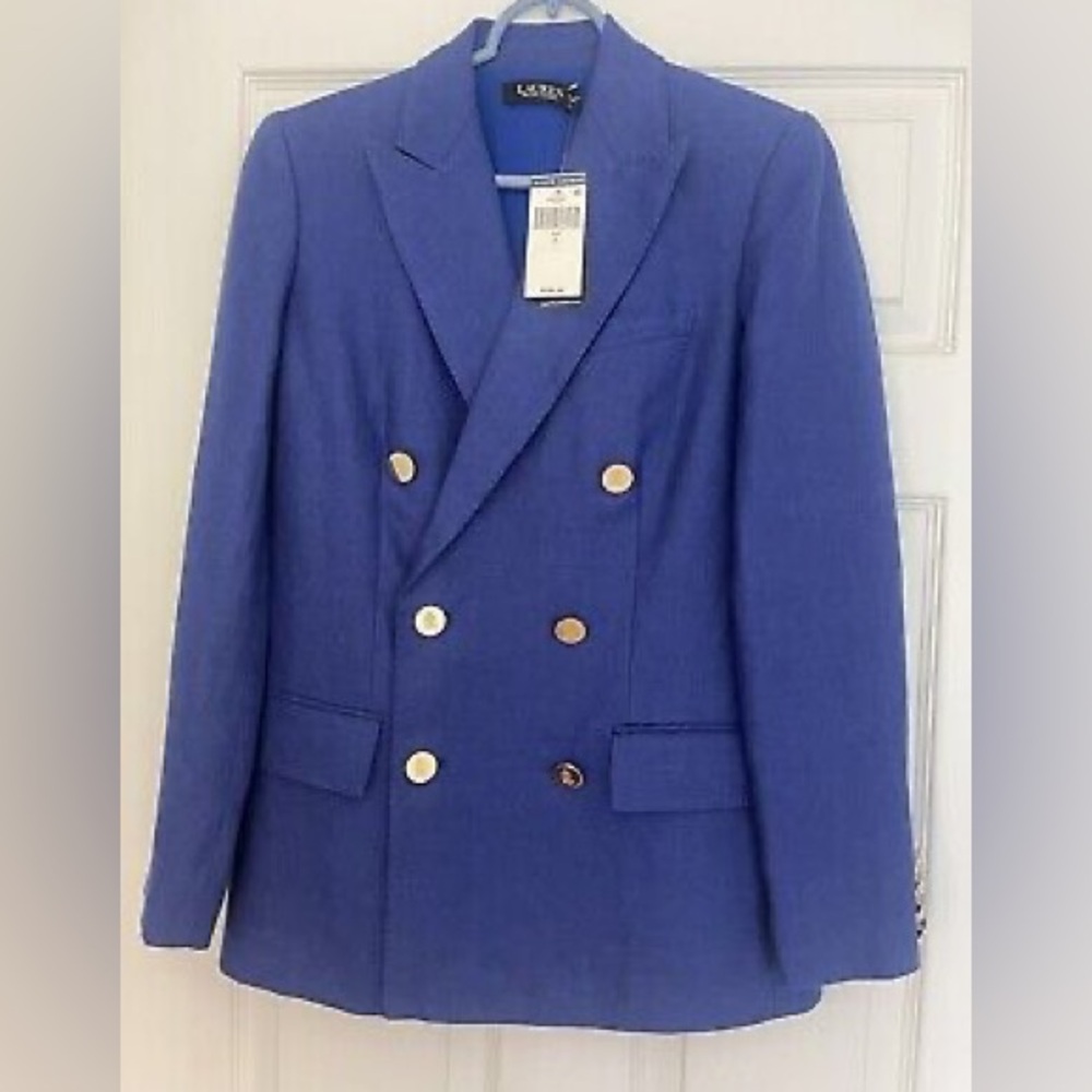 Ralph Lauren woman’s size 6 blazer nwt royal blue
